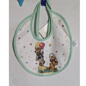 Vintage Lenox Baby Bib China Bears Textiles Terry Cloth Backside Made in USA